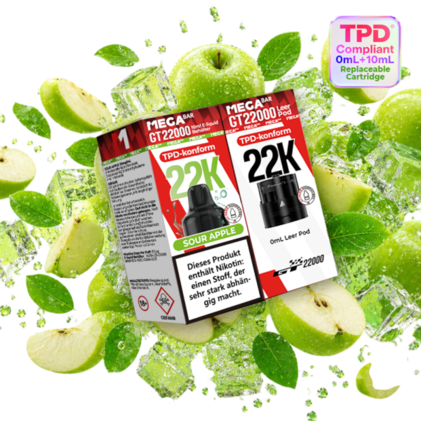 MegaBar - Prefilled Pod Liquid - Sour Apple