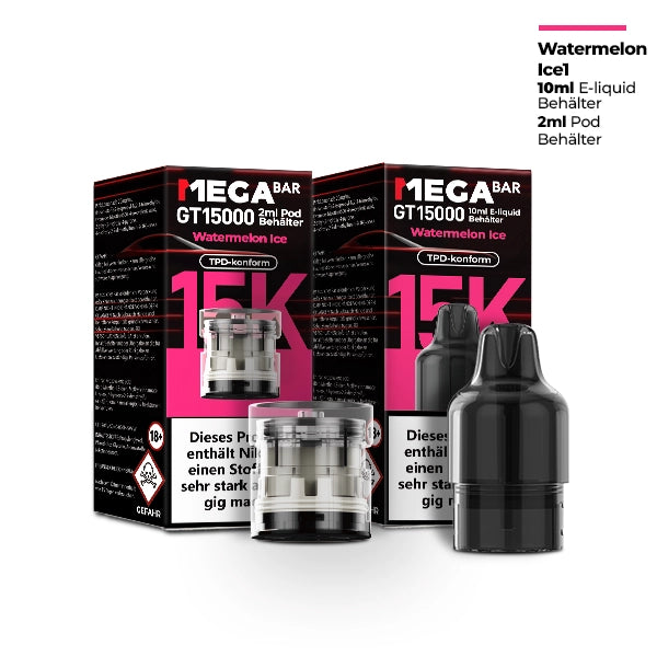 MegaBar - Prefilled Pod Liquid - Watermelon Ice