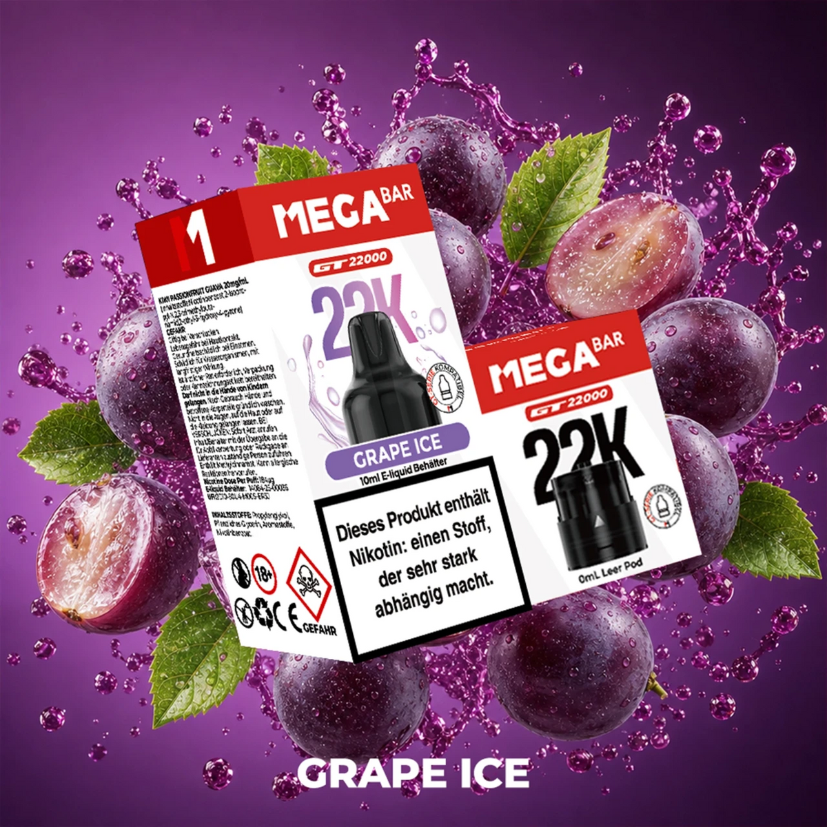 MegaBar - Prefilled Pod Liquid - Grape Ice