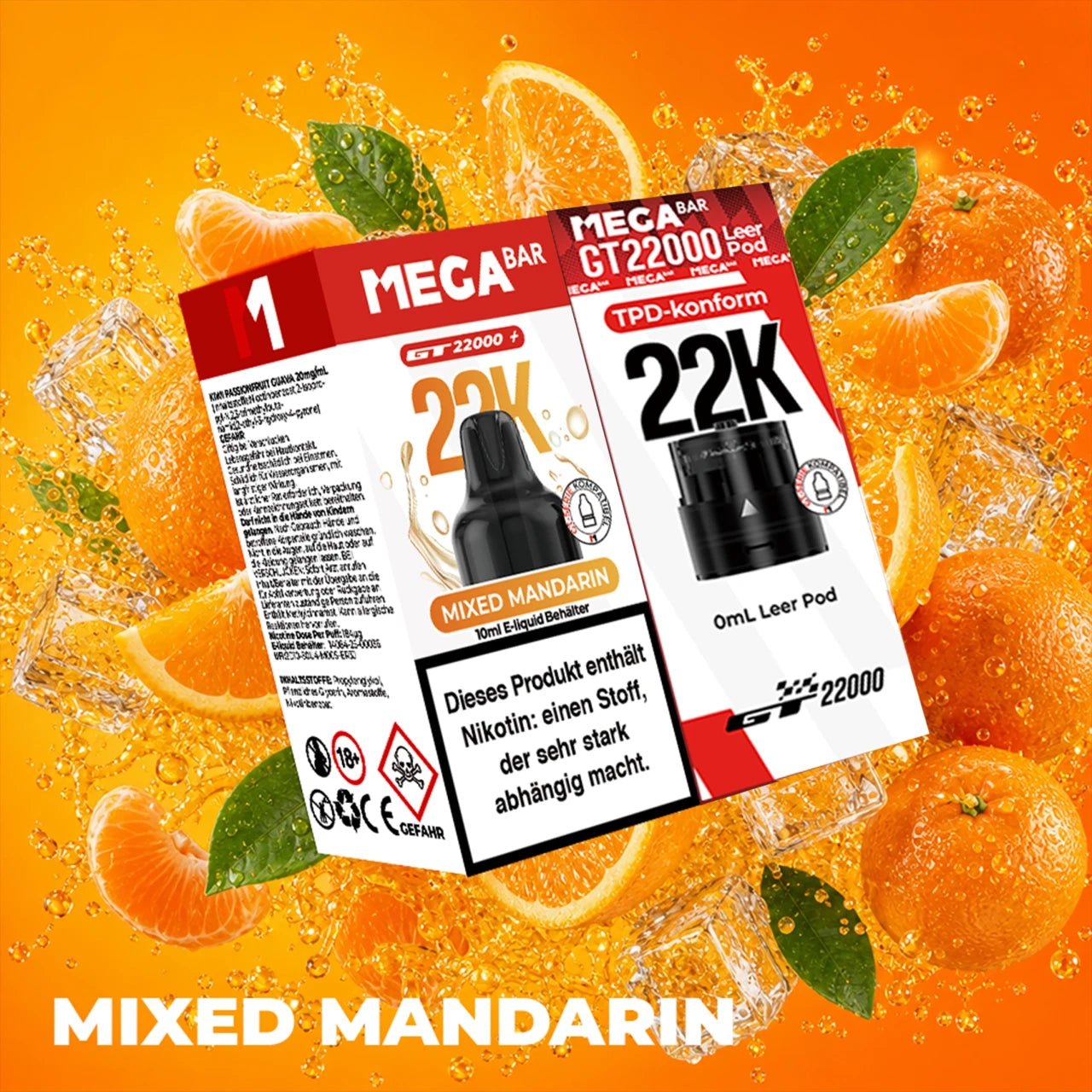 MegaBar - Prefilled Pod Liquid - Mixed Mandarin