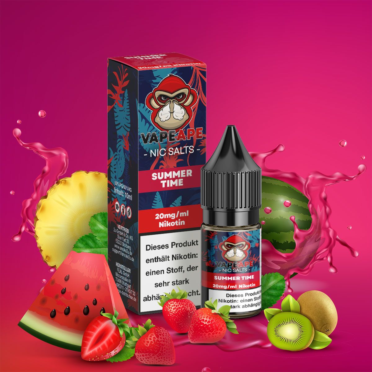 VapeApe Liquid 10ml - Summer Time - 20mg - ShishaBaba