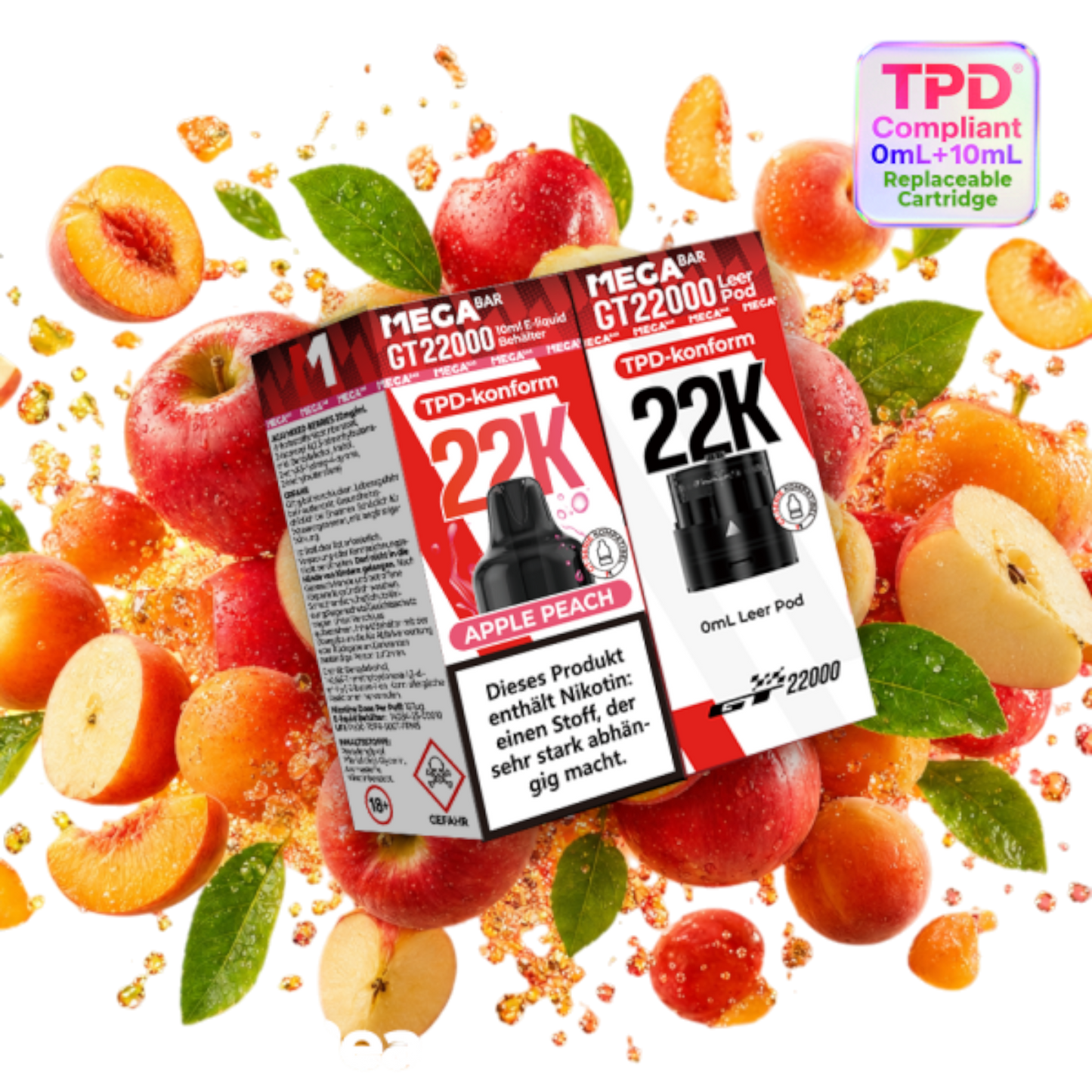 MegaBar - Prefilled Pod Liquid - Apple Peach