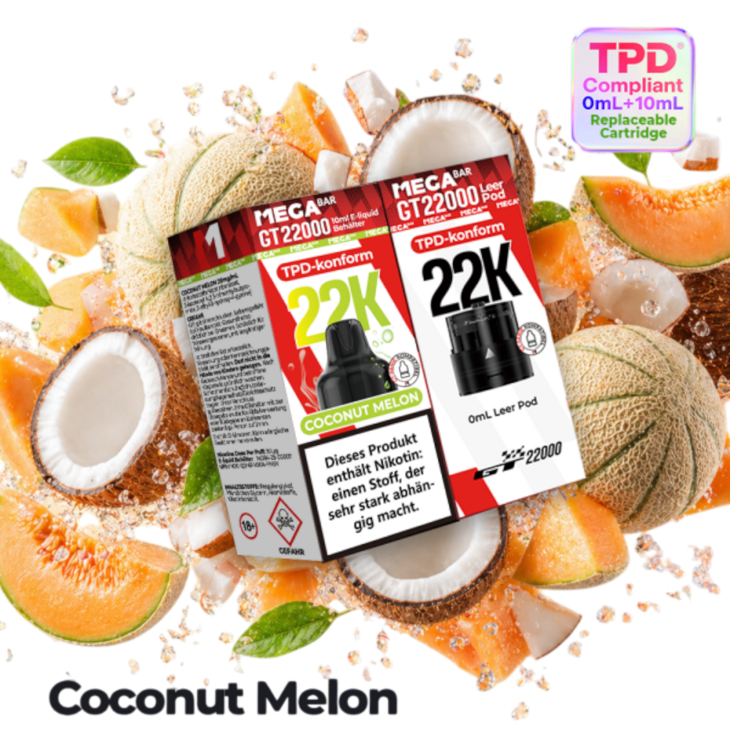 MegaBar - Prefilled Pod Liquid - Coconut Melon