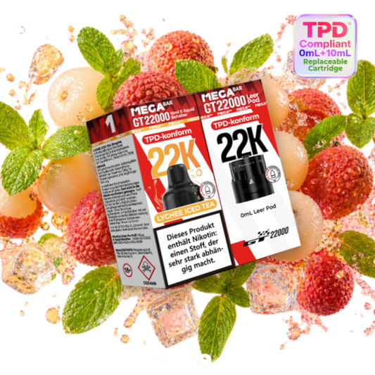 MegaBar - Prefilled Pod Liquid - Lychee Iced Tea