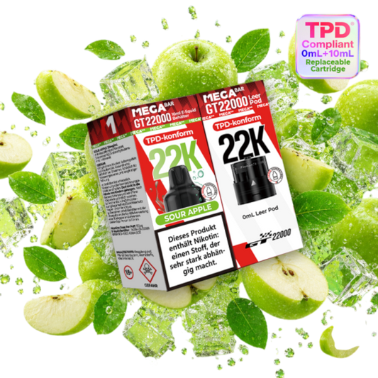 MegaBar - Prefilled Pod Liquid - Sour Apple