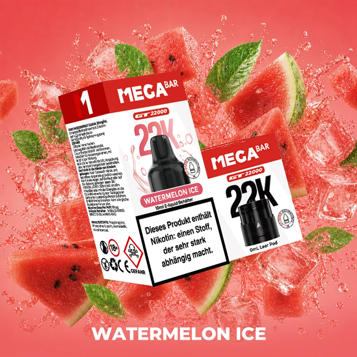 MegaBar - Prefilled Pod Liquid - Watermelon Ice