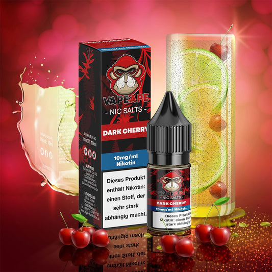 VapeApe Liquid 10ml - Dark Cherry - 10mg - ShishaBaba