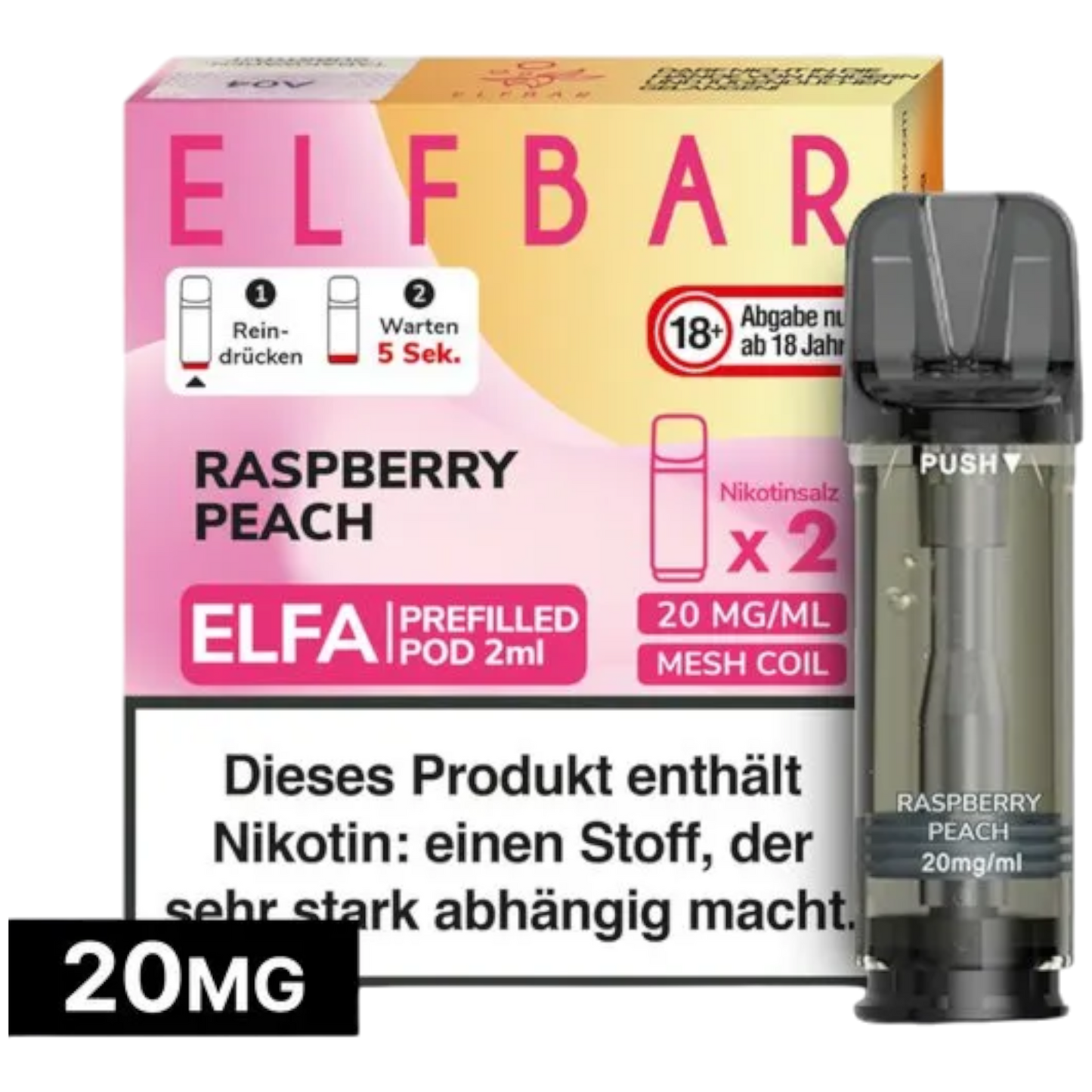 ELFA - Prefilled Pod - Raspberry Peach