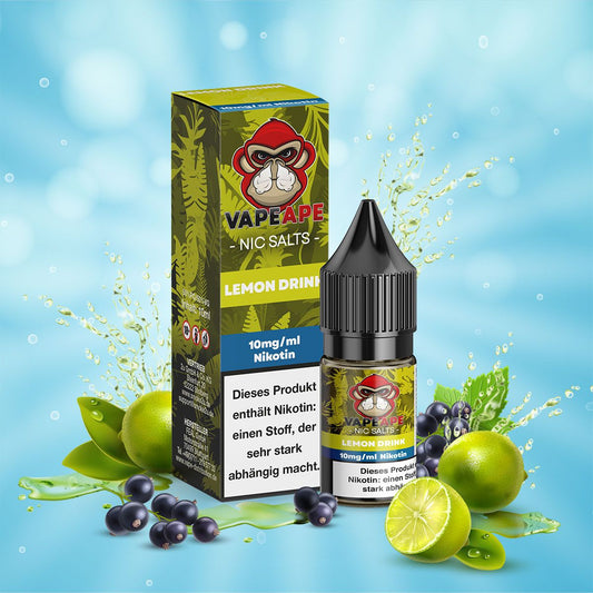 VapeApe Liquid 10ml - Lemon Drink - 10mg - ShishaBaba