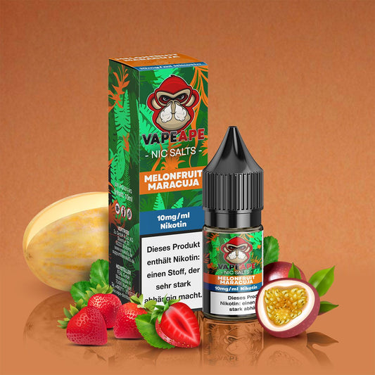 VapeApe Liquid 10ml - Melonfruit Maracuja - 10mg - ShishaBaba